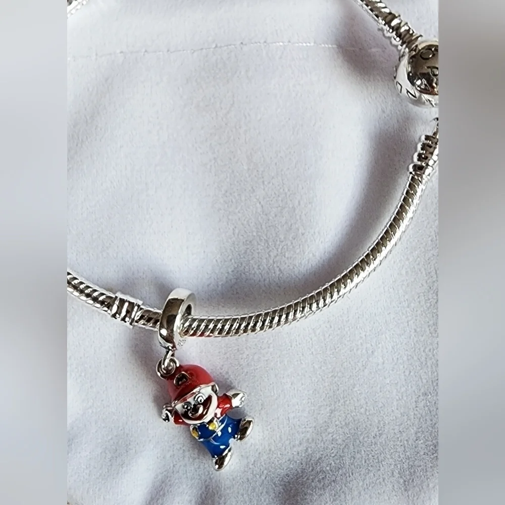 New sterling silver super Mario dangle charm for jewelry / Pandora like bracelet